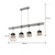 Brilagi - Luster na sajli WOOD GLASS 4xE27/60W/230V borovina/siva/zadimljeno braon