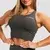 GymBeam Ženski sportski top BEAT Charcoal