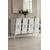 Hanah Home komoda Elips 120, 120 cm, bela / srebrna