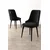 Hanah Home set trpezarijskih stolica Enoa 8 kom, crna tkanina Babyface, crne drvene noge