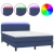 Krevet box spring s madracem LED plavi 140x190 cm od tkanine