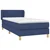 Vidaxl Box spring postelja z vzmetnico modra 90x190 cm blago