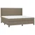 Vidaxl Box spring postelja z vzmetnico taupe 200x200 cm blago