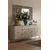 Hanah Home komoda Moka 150, 150 cm, bela / travertin / srebrna
