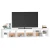 TV ormarić s LED svjetlima bijeli 230x36,5x40 cm