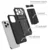 Maska za telefon Wallet Armor za iPhone 15, Crna