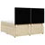 vidaXL vidaXL Box spring postelja z vzmetnico krem 180x200 cm blago, (21304574)