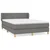 Vidaxl Box spring posteljni z vzmetnico temno siv 140x190 cm blago