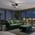 Brilagi - LED prigušiva plafonski ventilator LED/38W/230V 100 cm crna/smeđa + daljinski upravljač