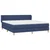 Vidaxl Box spring postelja z vzmetnico modra 180x200 cm blago
