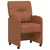 vidaXL Jedilni stoli s kolesi 2 pcs Rjava 57 x 67 x 95 cm Umetna koža
