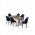Hanah Home Trpezarijski set, 7 komada, Teget