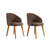 HANAH HOME Set 2 stolice Bentley Brown Dark Oak