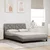 Vidaxl Posteljni okvir brez vzmetnice taupe 140x200 cm blago