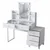 Hanah Home toaletni sto BJ152 sa ogledalom, 120 cm, beli