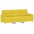 3-dijelni set sofa s jastucima svjetložuti od tkanine