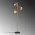 Opviq Podna lampa 13786, 37 x 37 x 162 cm, 3 x E14, 250 cm Kabl, Zlatne boje