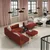 LILLEHEM Modul. sofa šestosed s pom. stočić., Gunnared/smeđe-crvena metal