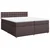 vidaXL vidaXL Box spring postelja z vzmetnico temno rjav 200x200 cm blago, (21308064)