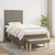 Vidaxl Box spring postelja z vzmetnico taupe 90x200 cm blago
