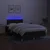Vidaxl Box spring postelja z vzmetnico LED črna 120x190 cm blago