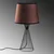 Opviq Stona lampa Telis-5372, 28x28x55 cm, IP20, Braon-crna