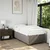 Vidaxl Box spring postelja z vzmetnico taupe 90x190 cm blago