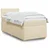 Vidaxl Box spring postelja z vzmetnico krem 80x200 cm blago