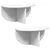 Polica na zidu 2 pcs Bijelo 38 x 19 x 19 cm Konstruirano drvo