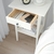 HEMNES Noćni stočić, belo bajcovano, 46x35 cm