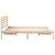 vidaXL Konstrukcija postelje Rjava 120 x 190 cm Masivno borovo les