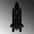 Wallity Zidna dekoracija Space Shuttle, 60 x 27 cm, Crna