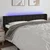 Vidaxl LED posteljno vzglavje črno 203x16x78/88 cm blago