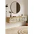 Hanah Home komoda Arex 120, 120 cm, hrast Sapphire / bela / zlatna
