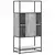 Visoka ploča siva Sonoma 68x35x139 cm Konstruirano drvo i metal