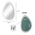 HANAH HOME Ogledalo Aqua Porto Transparent