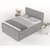 Svetlo siva boxspring postelja s prostorom za shranjevanje 160x200 cm Ruby – Maison de Reve