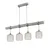 Brilagi - Luster na sajli WOOD GLASS 4xE27/60W/230V borovina/siva/bela