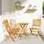 Vidaxl Vrtnik Bistro Set 3 szt. Rjava Masiven les akacije