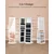 Songmics Omara za nakit 55x55x159 cm bela