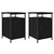 Noćni ormar 2 pcs Crni hrast 40 x 42 x 60cm Konstruirano drvo