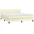 Krevet box spring s madracem LED krem 160x200cm od umjetne kože
