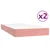Vidaxl Box spring postelja z vzmetnico roza 200x200 cm žamet