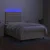 Vidaxl Box spring postelja z vzmetnico LED krem 120x190 cm blago