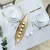 shumee Pearl Gold globok porcelanasti krožnik 21 cm bel