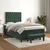 Krevet box spring s madracem tamnozeleni 120x190 cm baršunasti