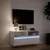 Zidni TV ormarić s LED svjetlima bijeli 100x31x45 cm