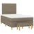 Vidaxl Box spring postelja z vzmetnico taupe 120x190 cm blago