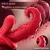 SuperLove G-Spot Tongue Thrusting Dual Vibrator with App Red