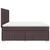 Vidaxl Box spring postelja z vzmetnico temno rjav 200x200 cm blago